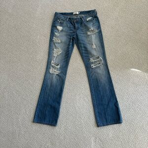 Y2K Distressed Jeans Bootcut Abercrombie & Fitch Size 4